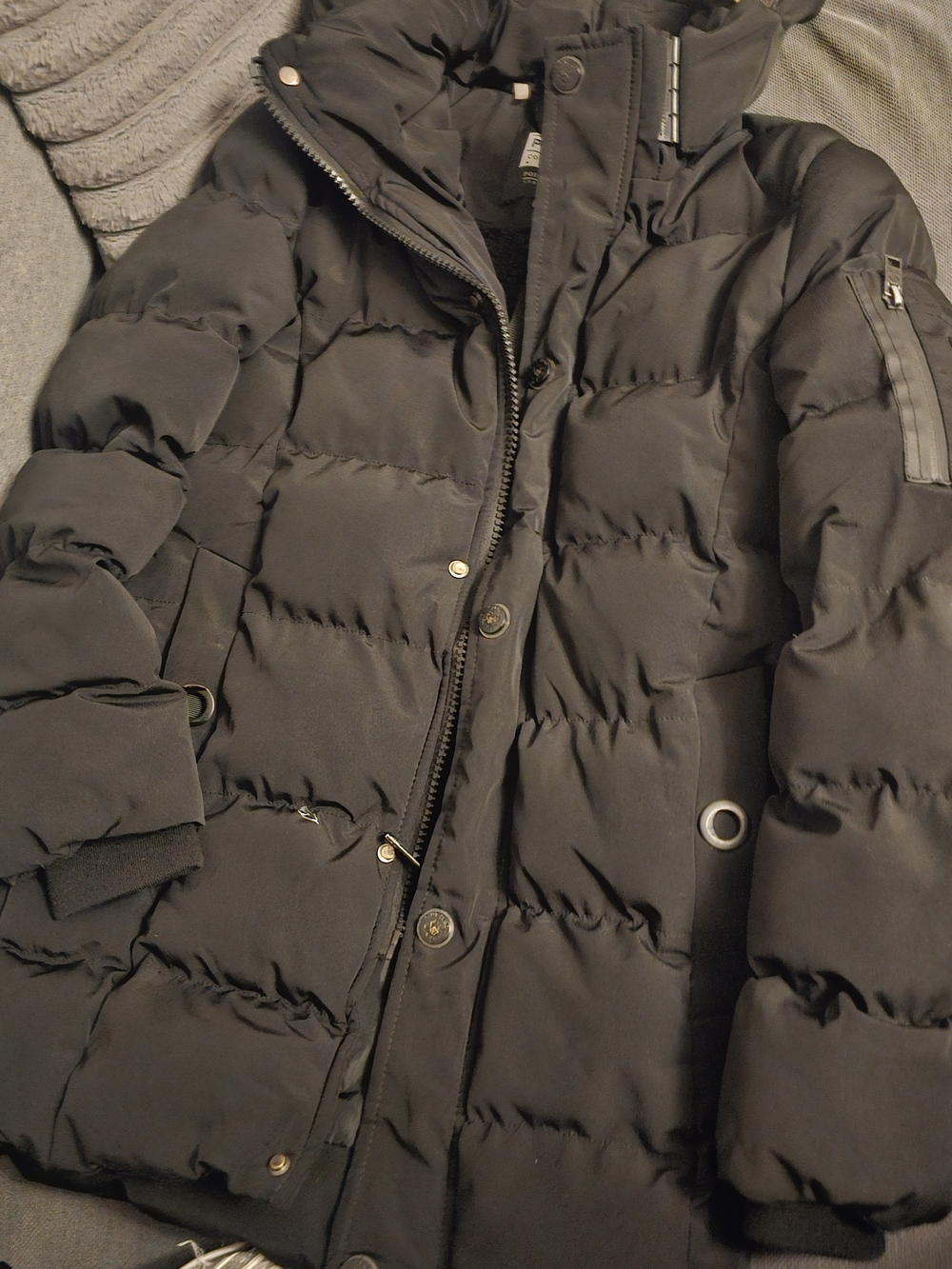 Boy's Black Puffer Jacket - Insulated Winter Coat